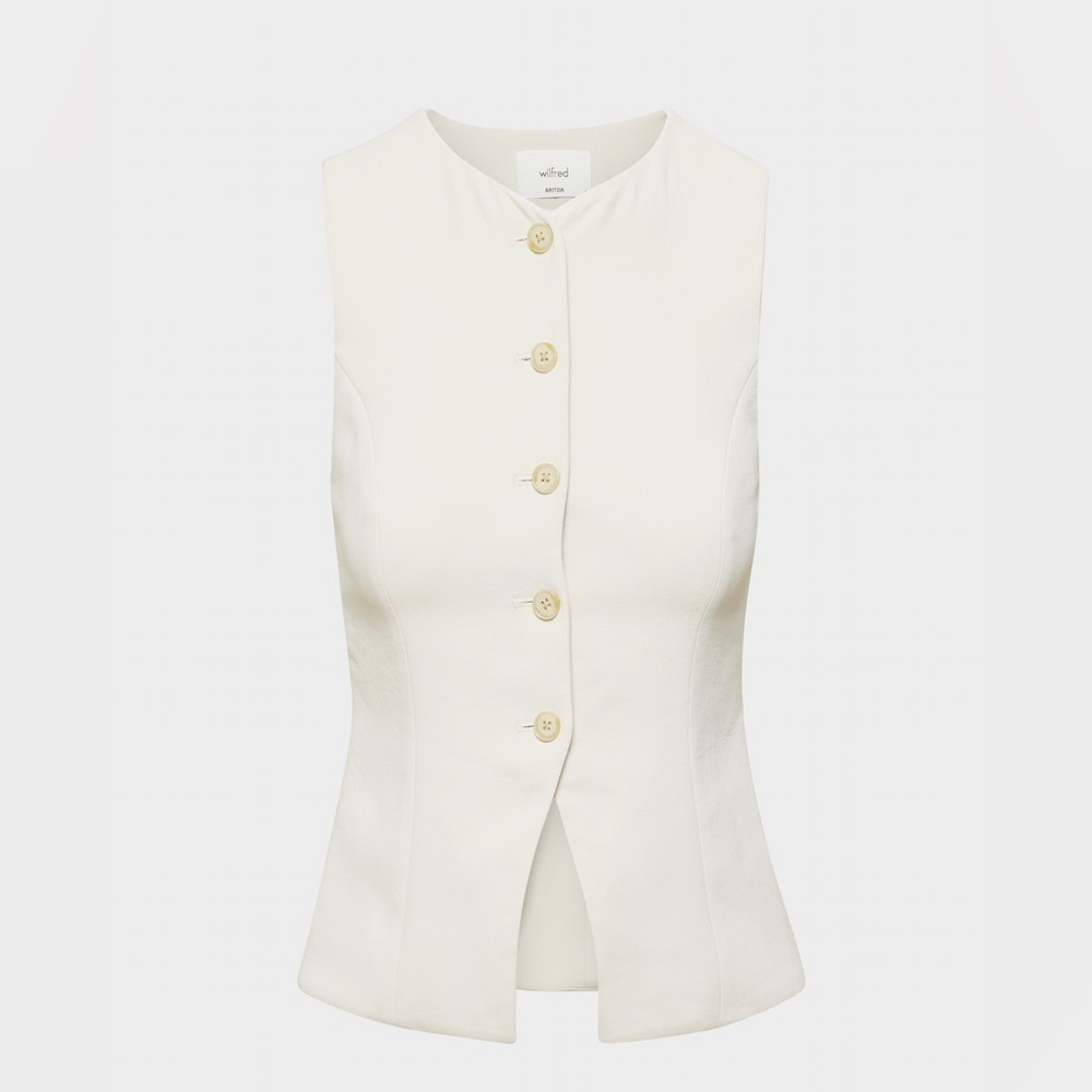 Wilfred Cream Button-Up Vest